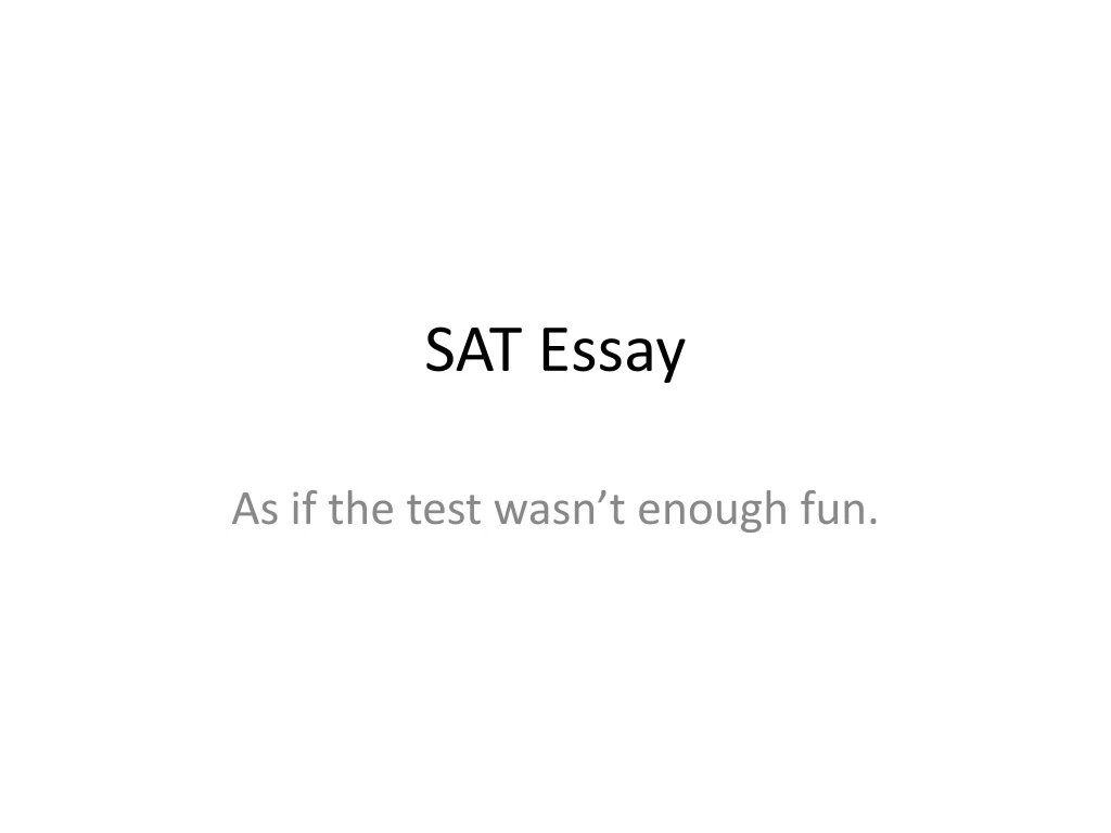 sat essay