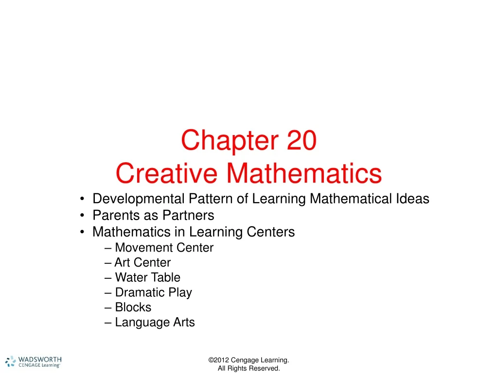 chapter 20 creative mathematics