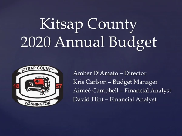 Kitsap County 2020 Annual Budget