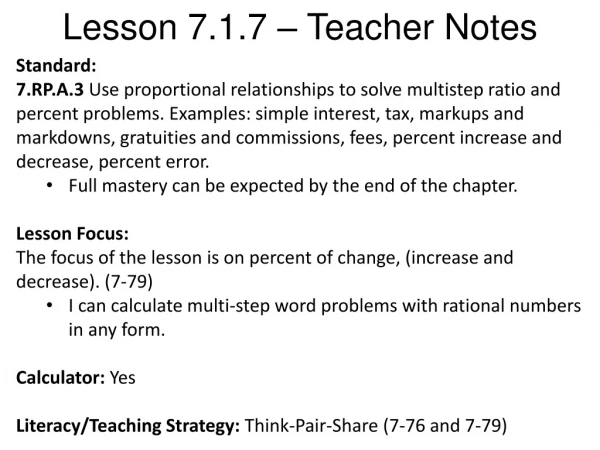Lesson 7.1.7 – Teacher Notes