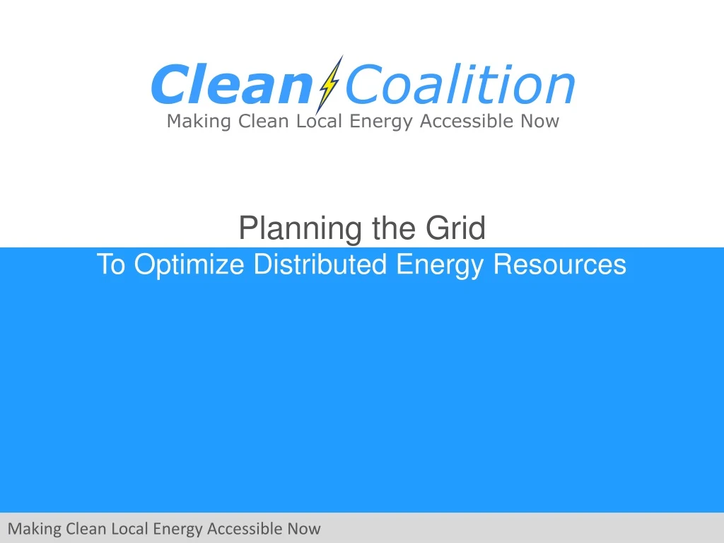 planning the grid to optimize distributed energy