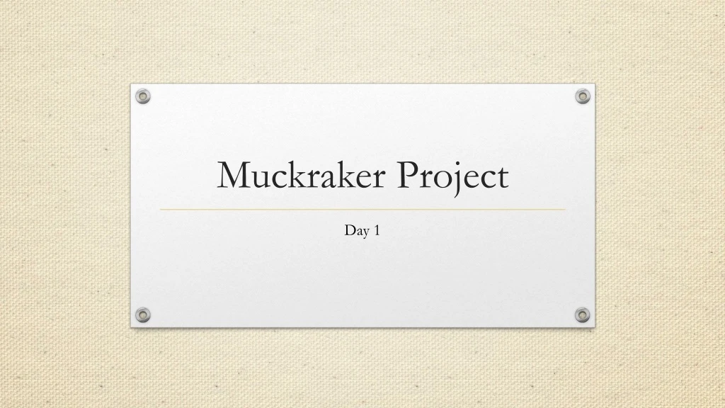 muckraker project