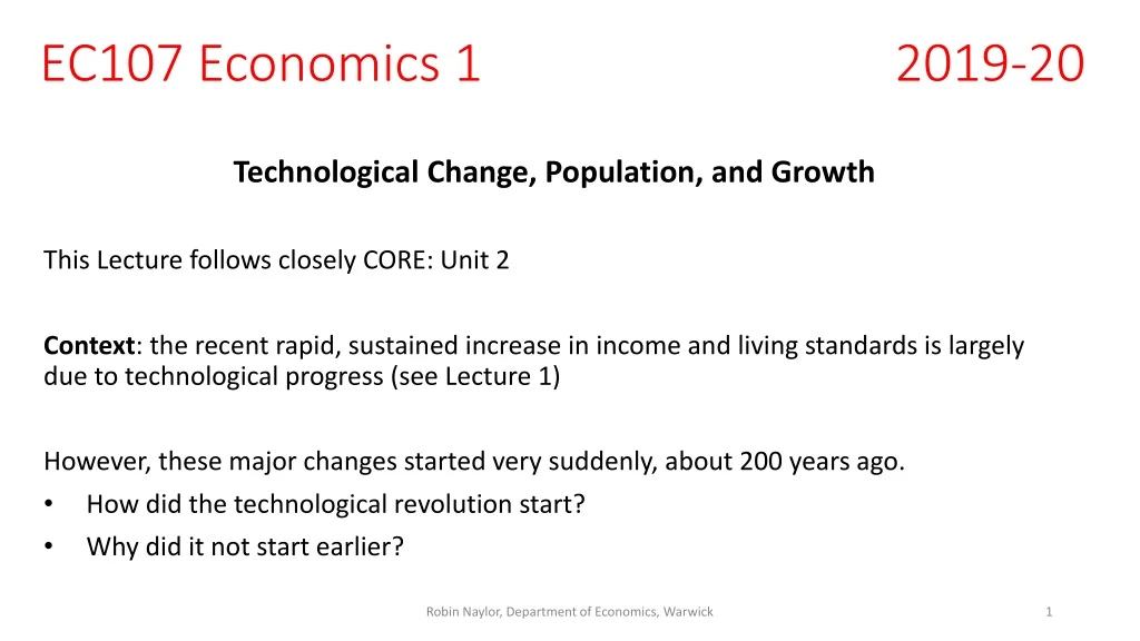 ec107 economics 1 2019 20