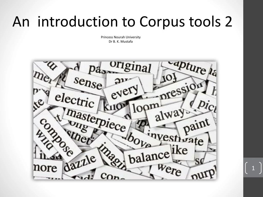 an introduction to corpus tools 2 princess nourah