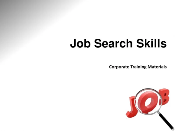 Job Search Skills Corporate Training Materials