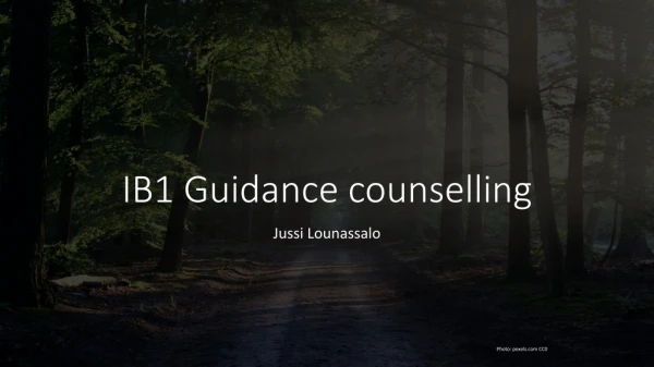 IB1 Guidance counselling