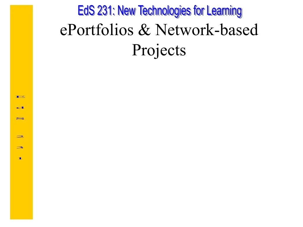 eportfolios network based projects