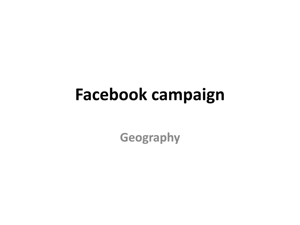 facebook campaign