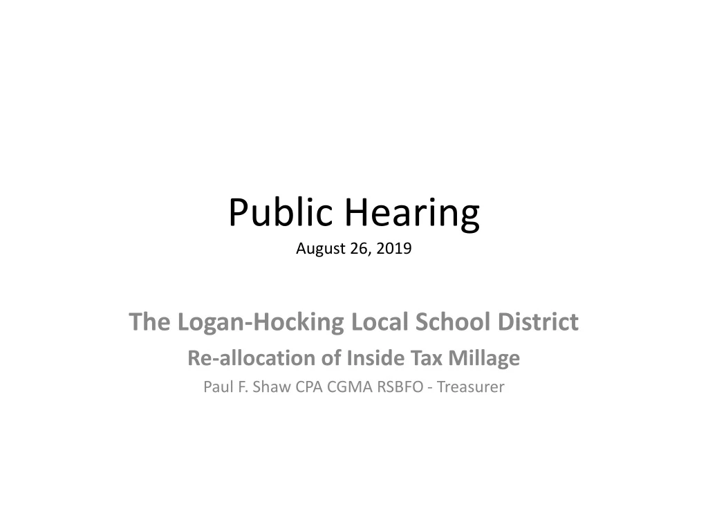public hearing august 26 2019