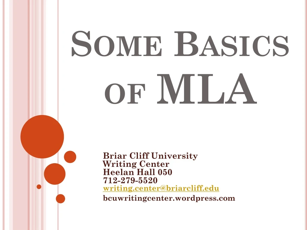 some basics of mla