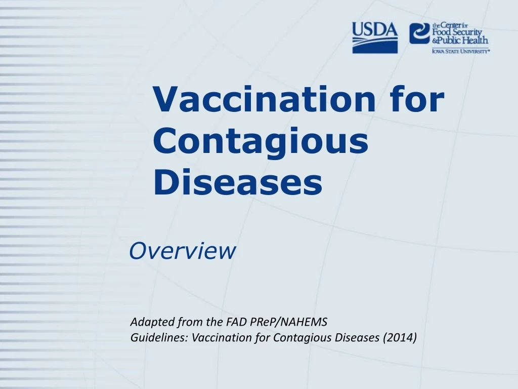 vaccination for contagious diseases