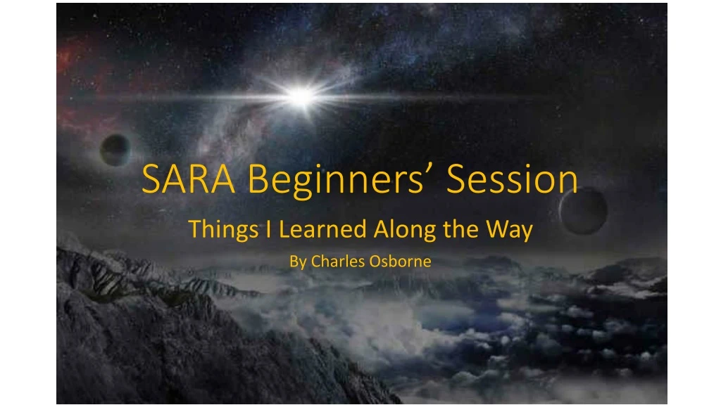 sara beginners session