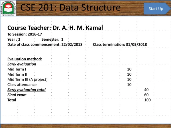 CSE 201: Data Structure