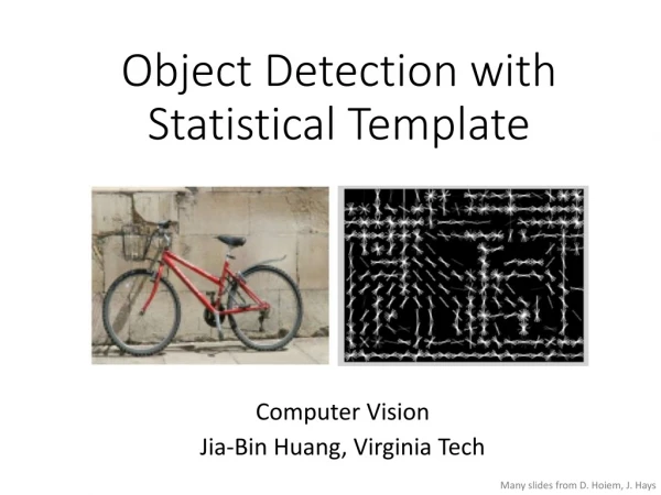 Object Detection with Statistical Template