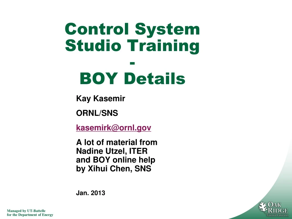 control system studio training boy details