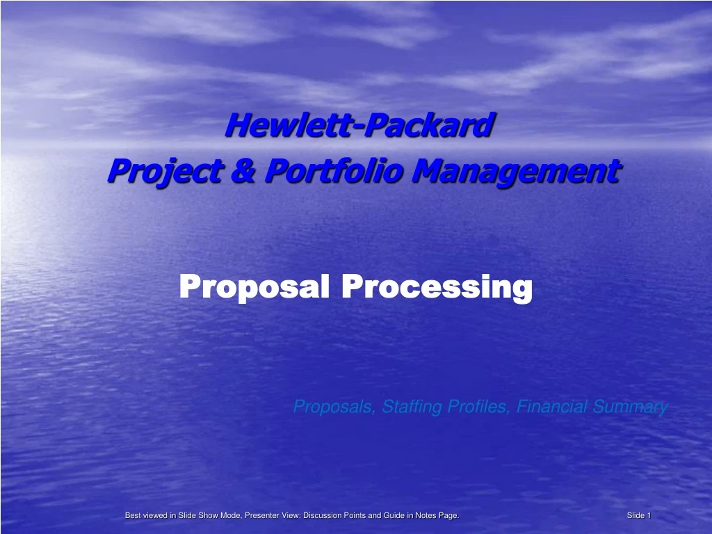 proposal processing