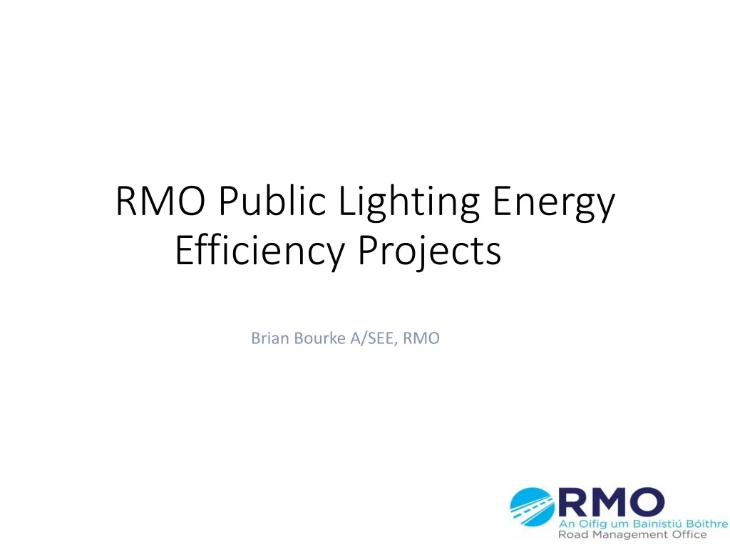 rmo public lighting energy efficiency projects