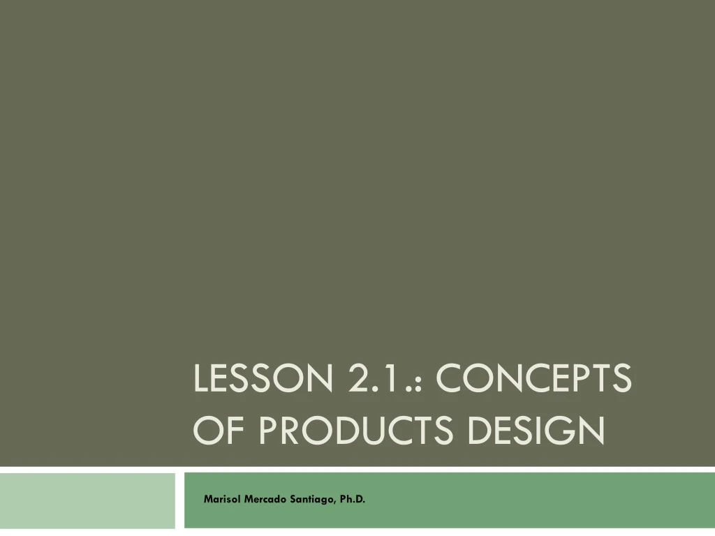 lesson 2 1 concepts of products design