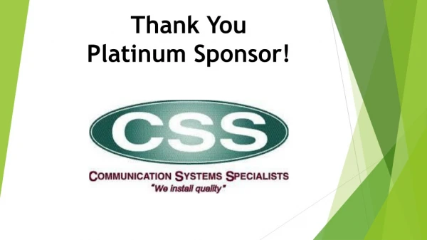 Thank You Platinum Sponsor!