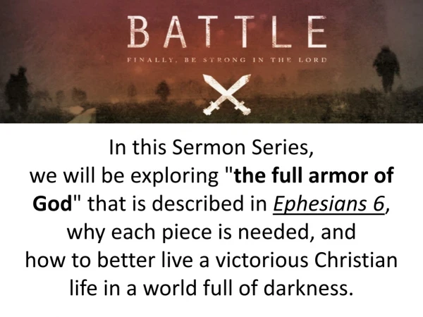 In this Sermon Series,