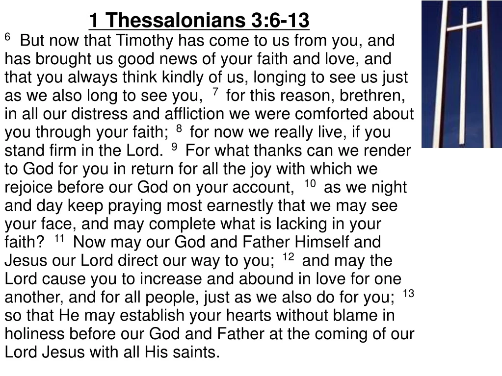 1 thessalonians 3 6 13