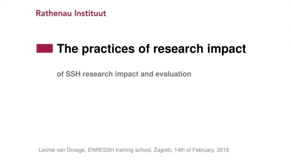 The practices of research impact