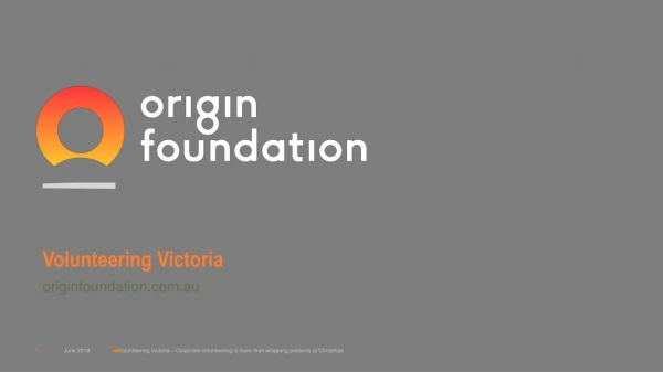 Volunteering Victoria originfoundation.au