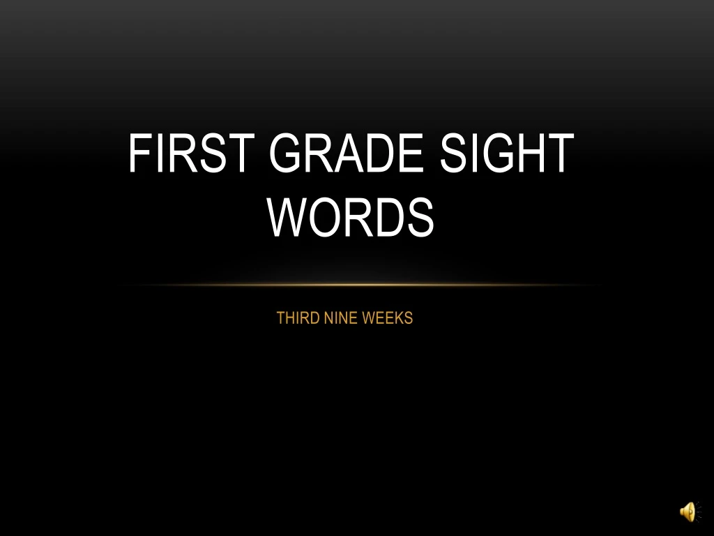 first grade sight words