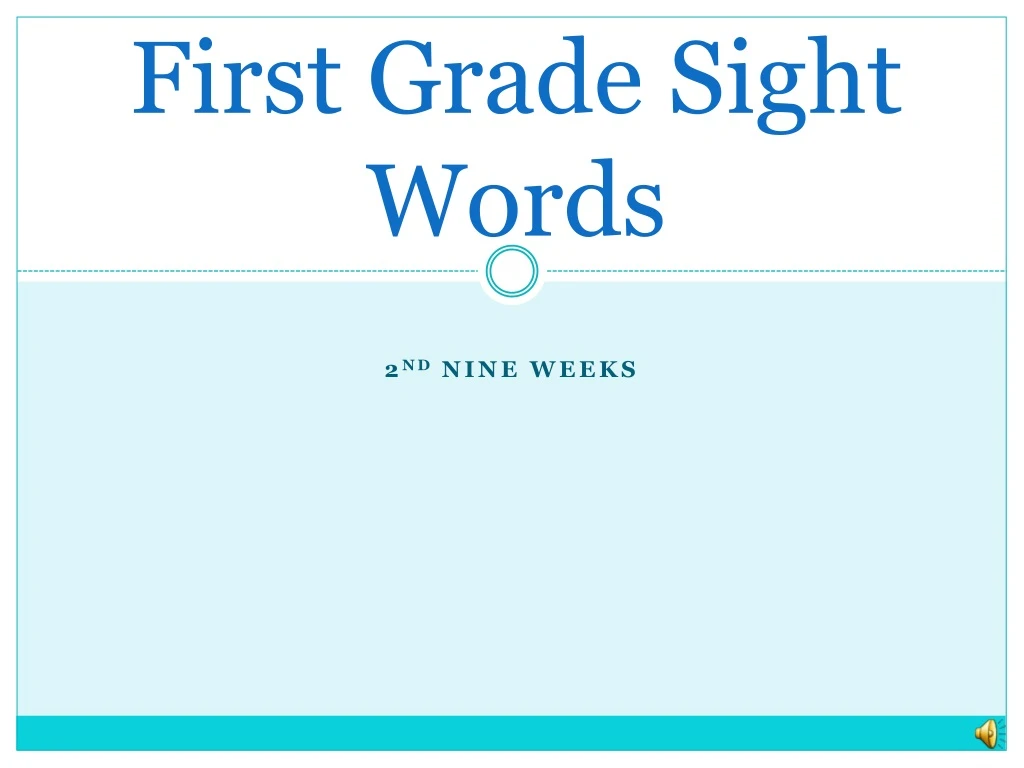 first grade sight words