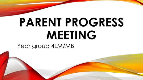 Parent Progress Meeting
