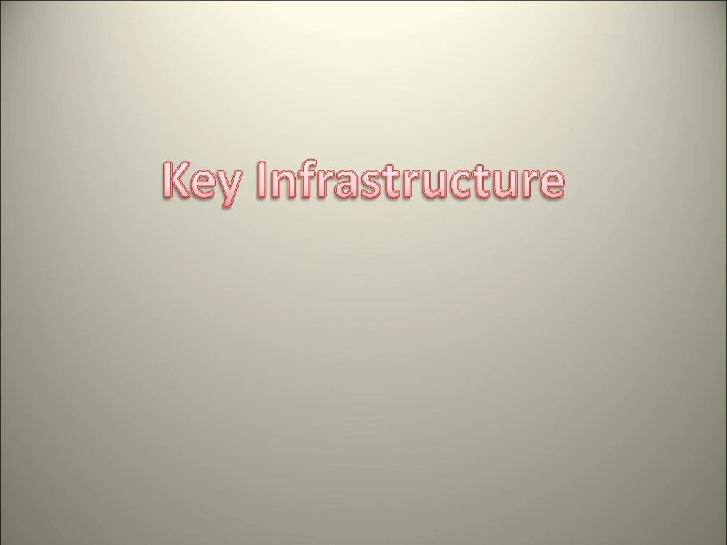 key infrastructure