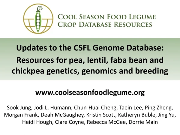 Updates to the CSFL Genome Database: