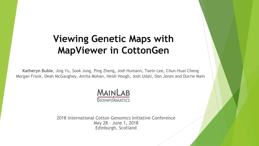 viewing genetic maps with mapviewer in cottongen