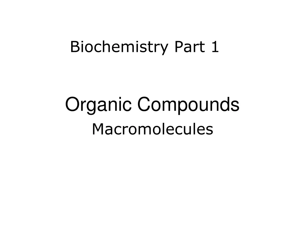 organic compounds