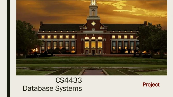 CS4433 Database Systems