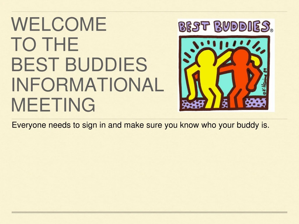 welcome to the best buddies informational meeting