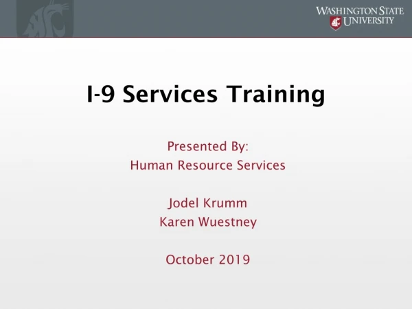 I-9 Services Training