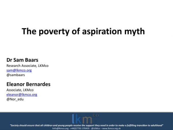 The poverty of aspiration myth