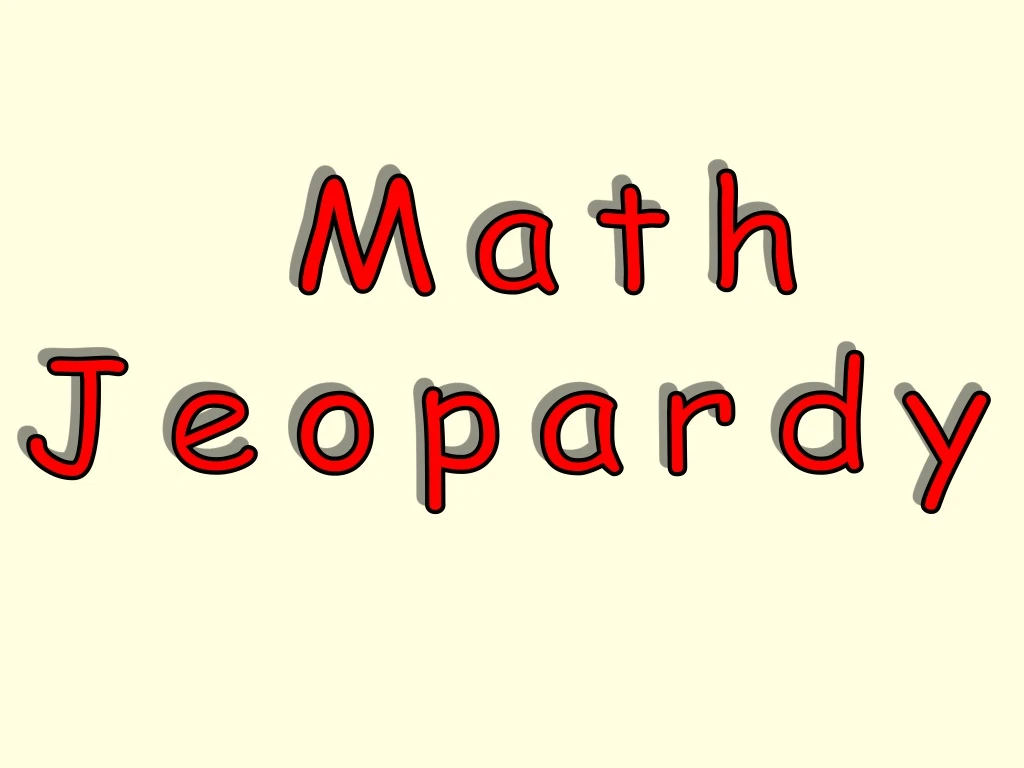 math jeopardy