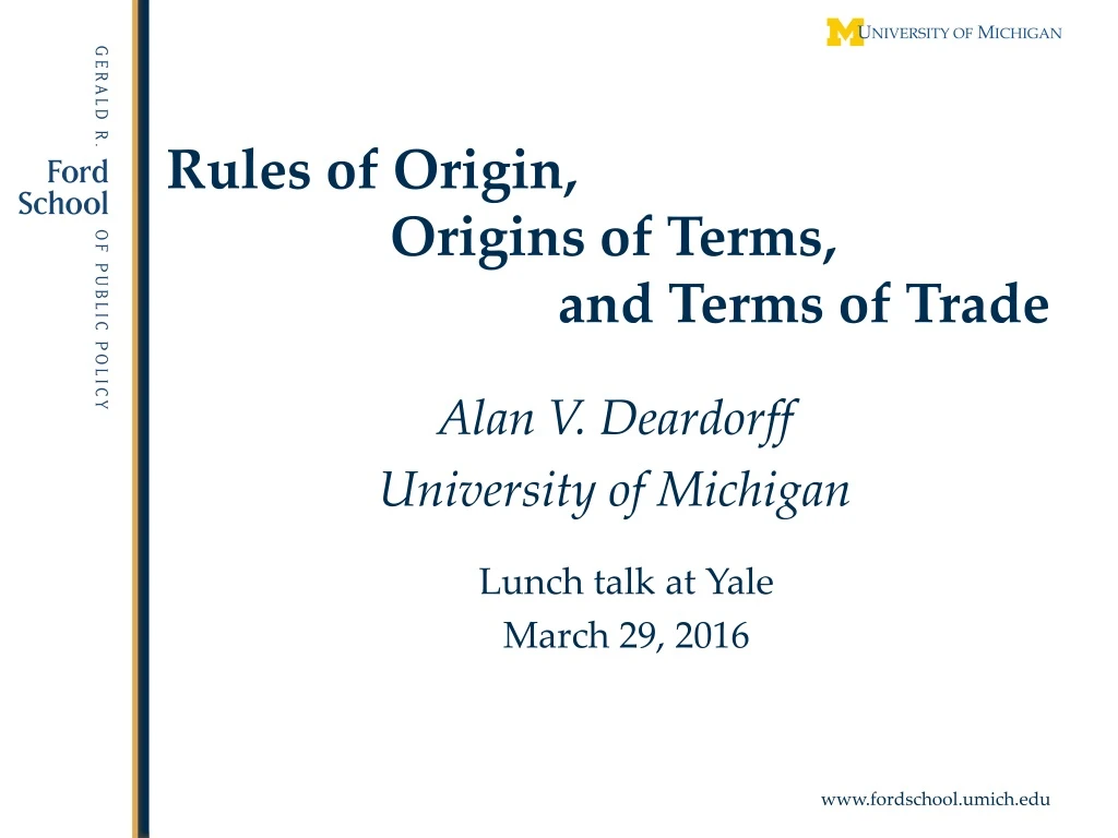 rules of origin origins of terms and terms of trade