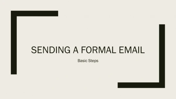 Sending a formal email