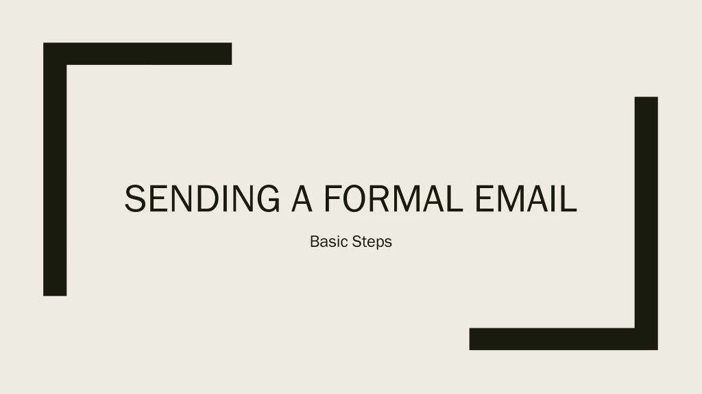 sending a formal email