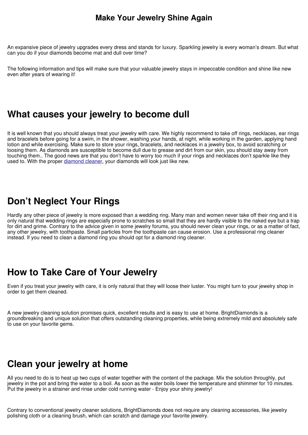 make your jewelry shine again