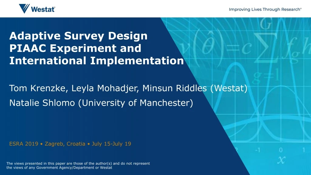 adaptive survey design piaac experiment and international implementation