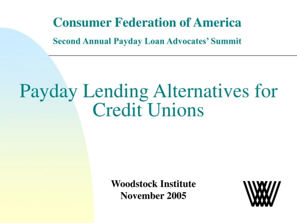 Payday Lending Alternatives for Credit Unions
