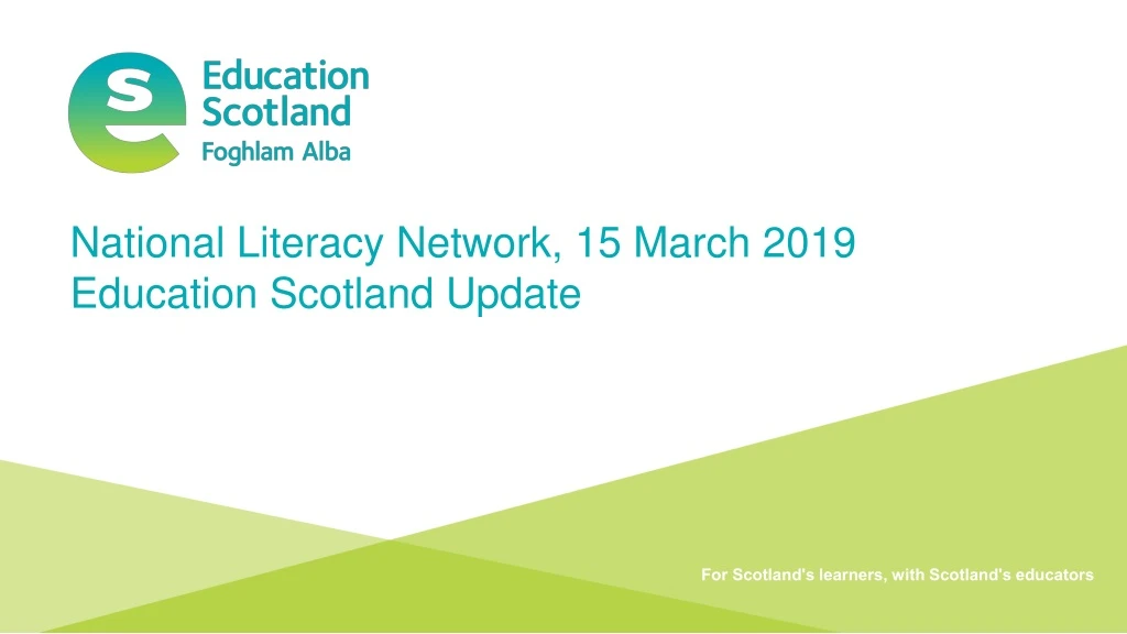 national literacy network 15 march 2019 education