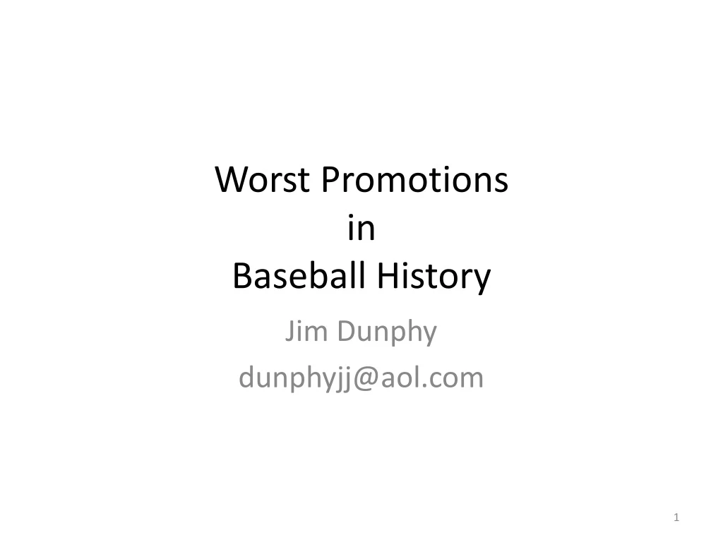 worst promotions in baseball history