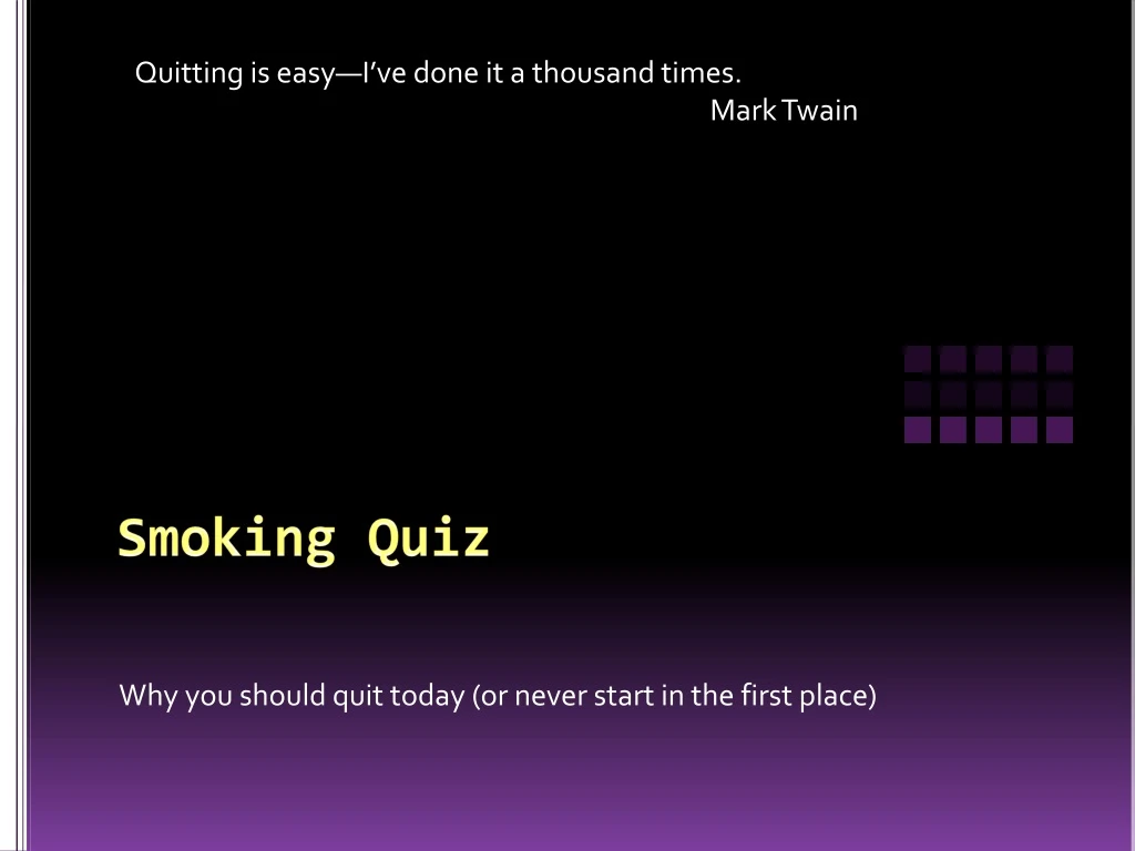 smoking quiz