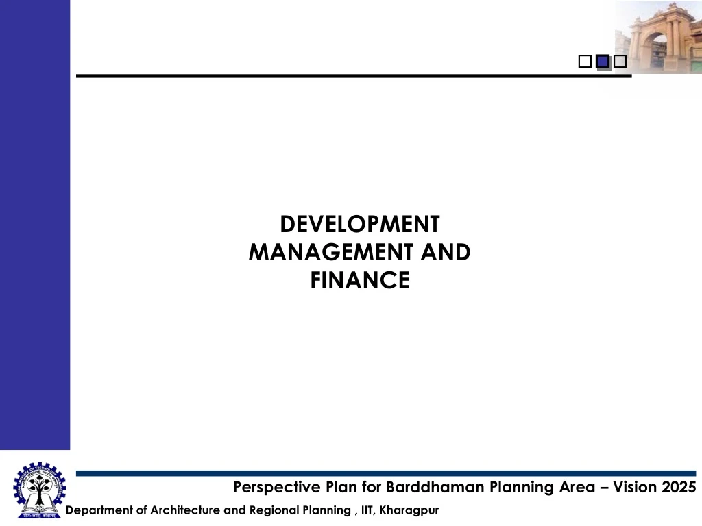 development management and finance