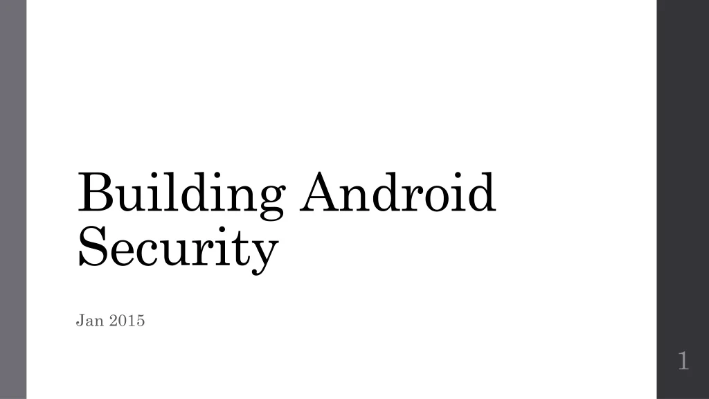 building android security
